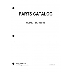 Continental Model TSI0-360-SB Parts Catalog X30597A S2