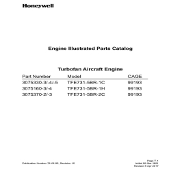 Honeywell TFE731-5BR Engine Illustrated Parts Catalog 72-02-95