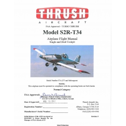 Thrush Model S2R-T34 Single and Dual Cockpit Flight Manual