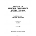 VHF/UHF FM Model TFM-500 Airborne Transceiver Installation and Operating Instructions 2002