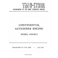 Continental 6 Cylinder Engine Model AOS-895-3 Technical Manual TM 9-1730A