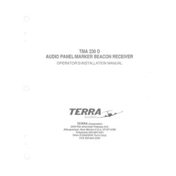 Terra TMA 230 Audio Panel Marker Beacon Receiver Installation Manual 1900-0230-00