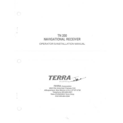 Terra TN 200 Navigational Receiver Operators/Installation Manual 1900-0200-00