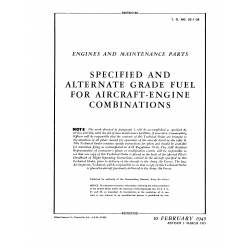 Specified and Alternate Grade Fuel for Aircraft-Engine Combinations