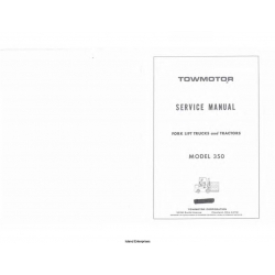 Towmotor Model 350 Service Manual