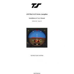 Trutrak ADI Pilot I & II Series Autopilots Installation & Users Manual 8300-012 Rev B