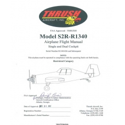 Thrush Model S2R-R1340 Single and Dual Cockpit Airplane Flight Manual