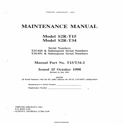 Thrush Model S2R-T15 & S2R-T34 Maintenance Manual T15/T34-2 1990-1991
