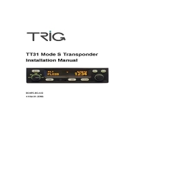 Trig TT31 Mode S Transponder Installation Manual 00455-00-AG