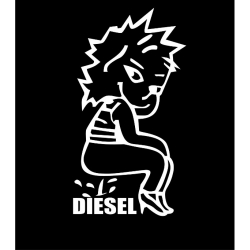 Woman Peeing Diesel! Sticker/Decals!