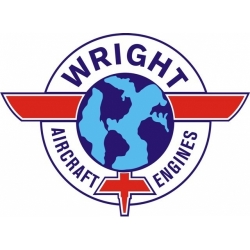 Curtiss Wright Engine Logo Aircraft Decal/Sticker! 6 1/4"round!