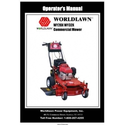 WorldLawn WY28X WY32X Commercial Mower Operator's Manual