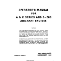 Continental A & C and O-200 Aircraft Engine Operator's Manual 1980