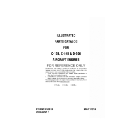 Continental C-125, C-145 & O-300 Aircraft Engines Illustrated Parts Catalog X30014