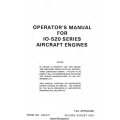 Continental IO-520 Series Aircraft Engines Operator's Manual 1974