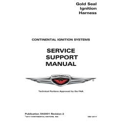 Continental Gold Seal Ignition Harness Service Support Manual X43001