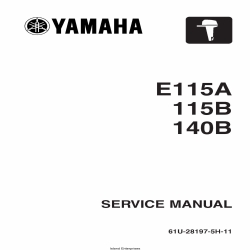 Yamaha E115A 115B 140B Motorcycle 61U-28197-5H-11 Service Manual 2005