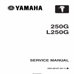Yamaha 250G L250G Motorcycle 6S3-28197-5H-11 Service Manual 2005