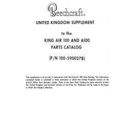 BEECHCRAFT UNITED KINGDOM SUPPLEMENT KING AIR 100 AND A100 PARTS CATALOG 100-005000-5C